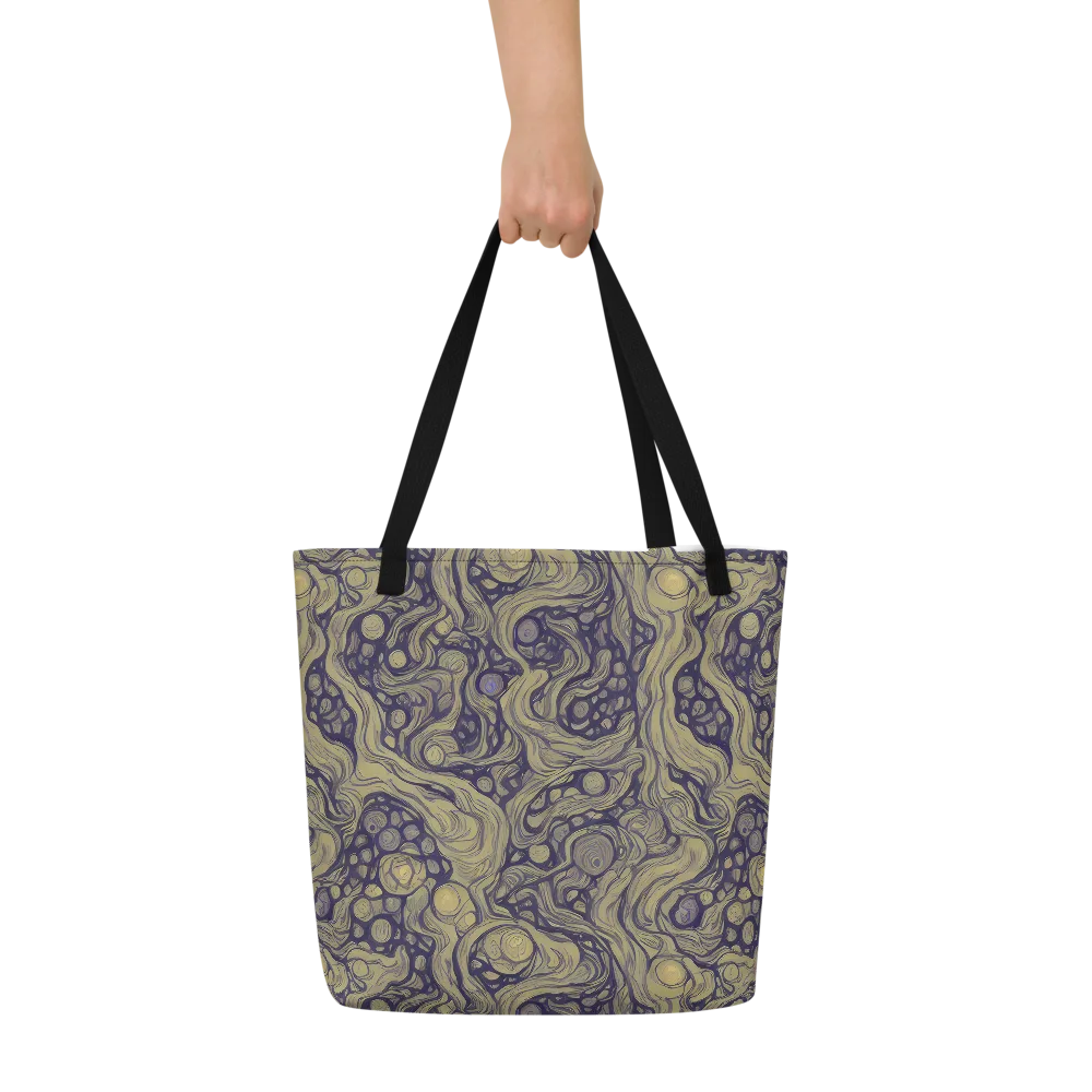Olive Undertow on Large Tote Bag W/ Pocket — Front
