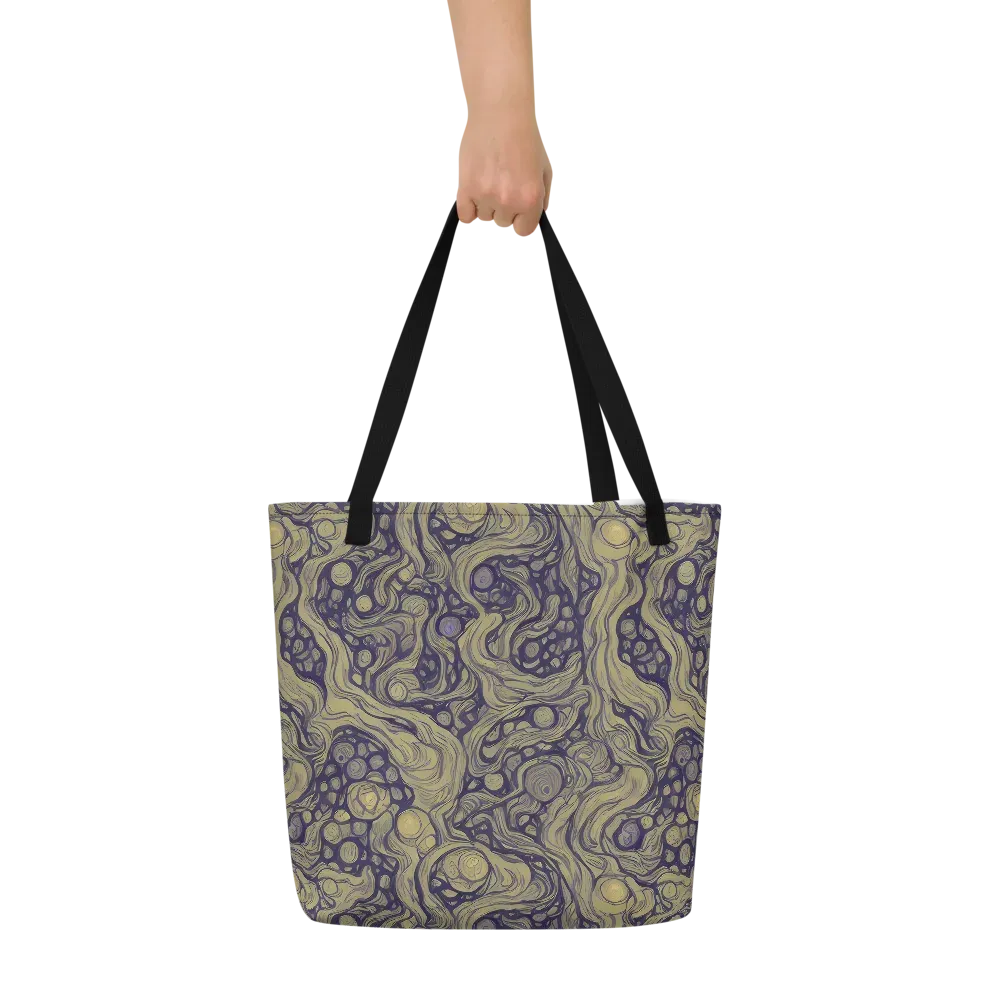 Olive Undertow on Large Tote Bag W/ Pocket — Front