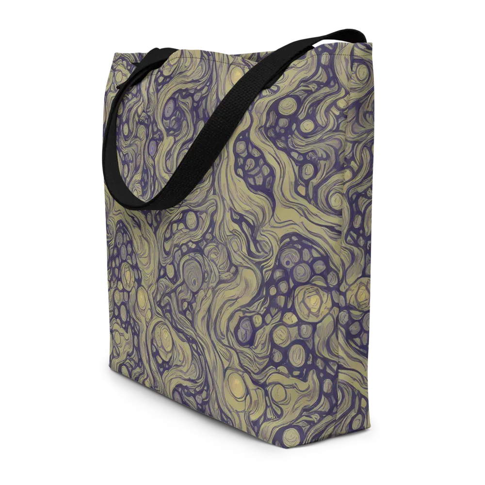 Olive Undertow on Large Tote Bag W/ Pocket — Front