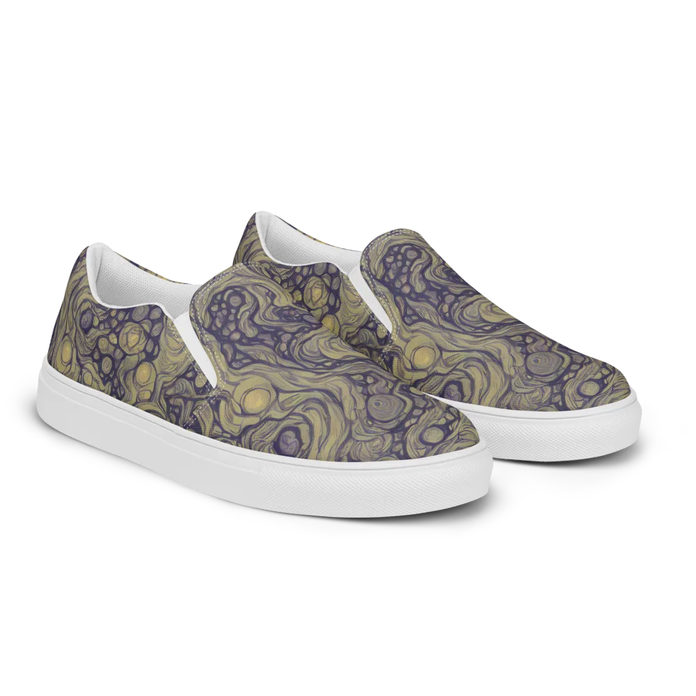 Olive Undertow on Women's Slip-On Canvas Shoes — Right Front