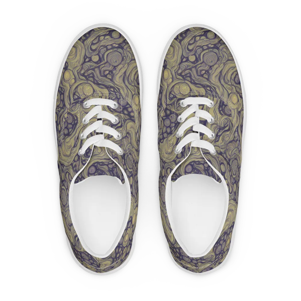Olive Undertow on Men's Lace-Up Canvas Shoes — Front