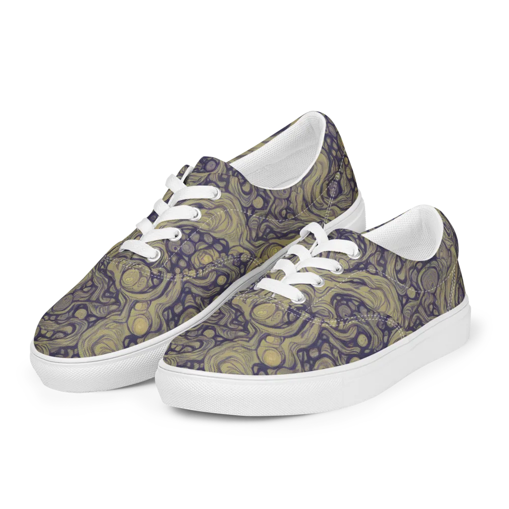Olive Undertow on Men's Lace-Up Canvas Shoes — Left Front
