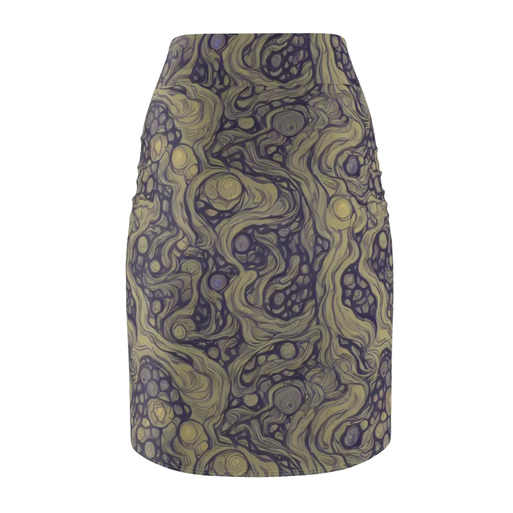 Olive Undertow on Pencil Skirt — Back