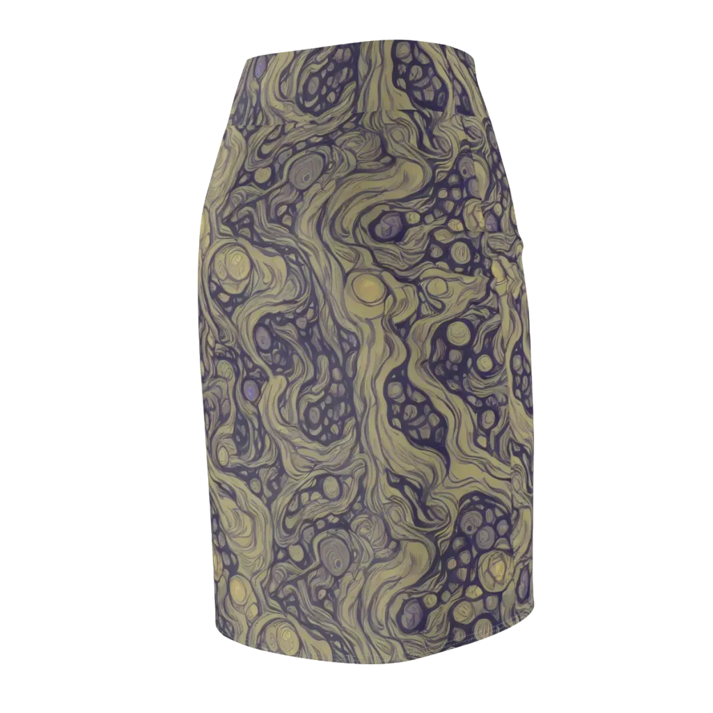 Olive Undertow on Pencil Skirt — Back Side