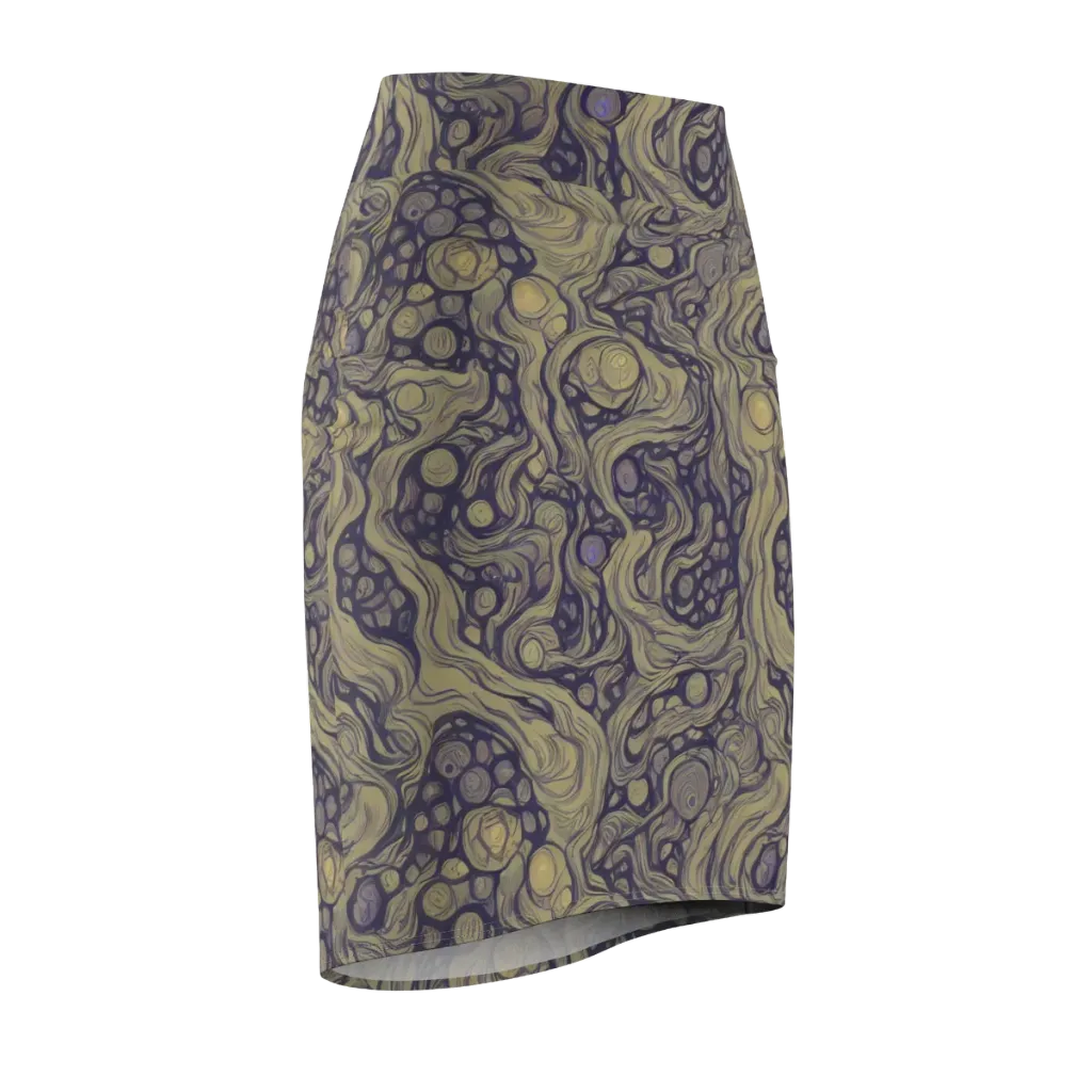 Olive Undertow on Pencil Skirt — Front Side