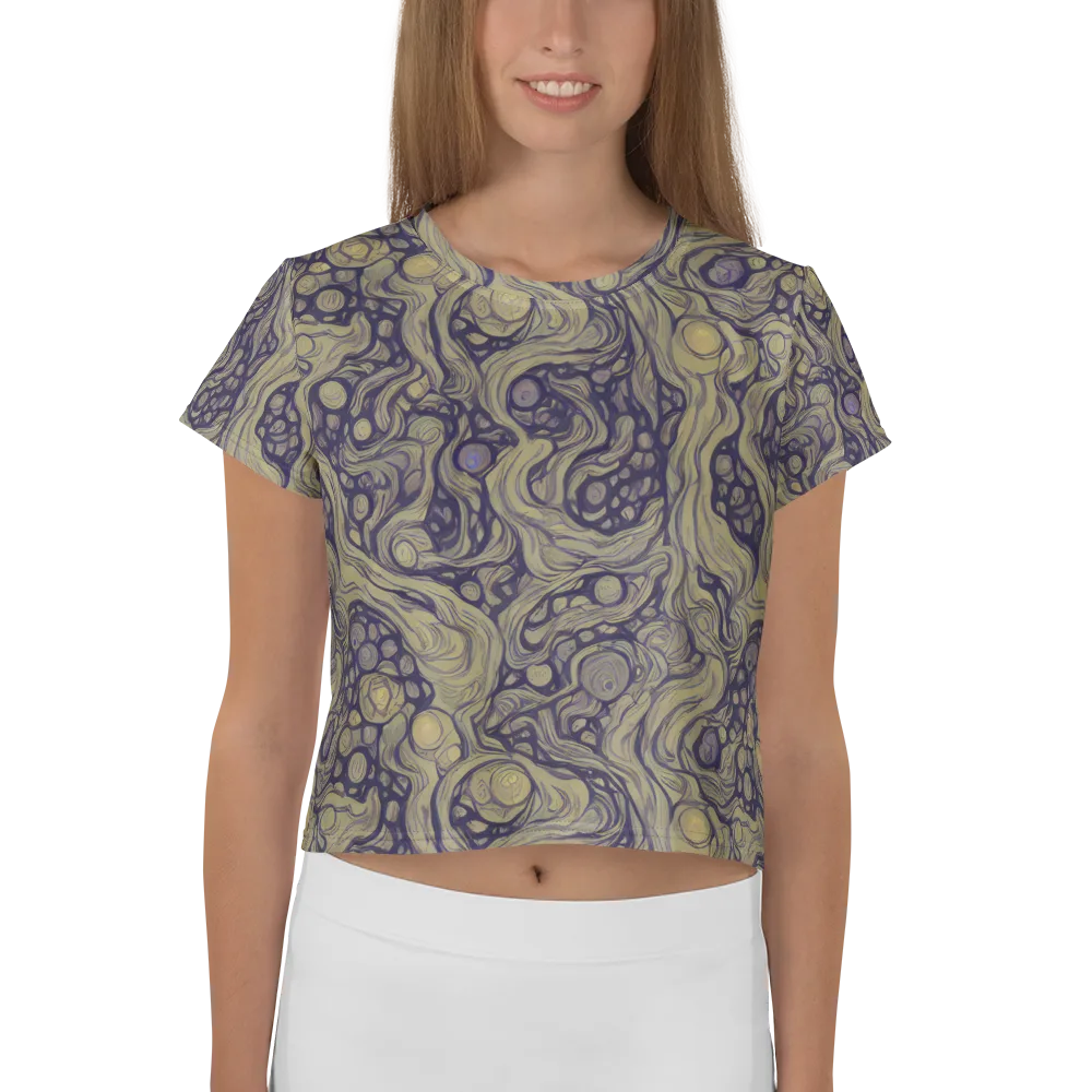 Olive Undertow on Crop Tee — Front