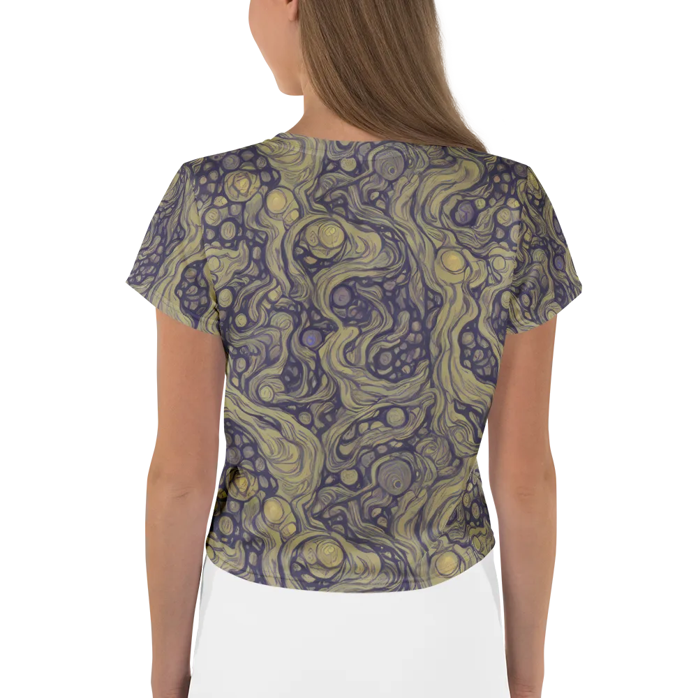 Olive Undertow on Crop Tee — Back