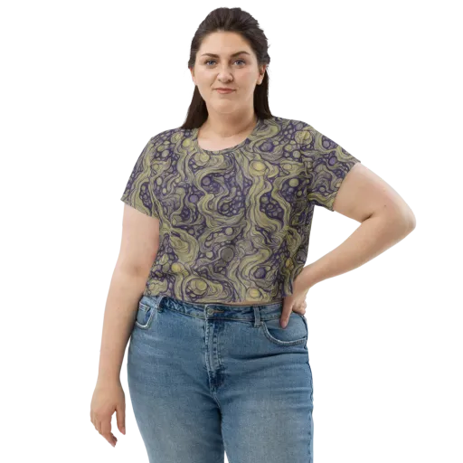 Olive Undertow on a Crop Tee