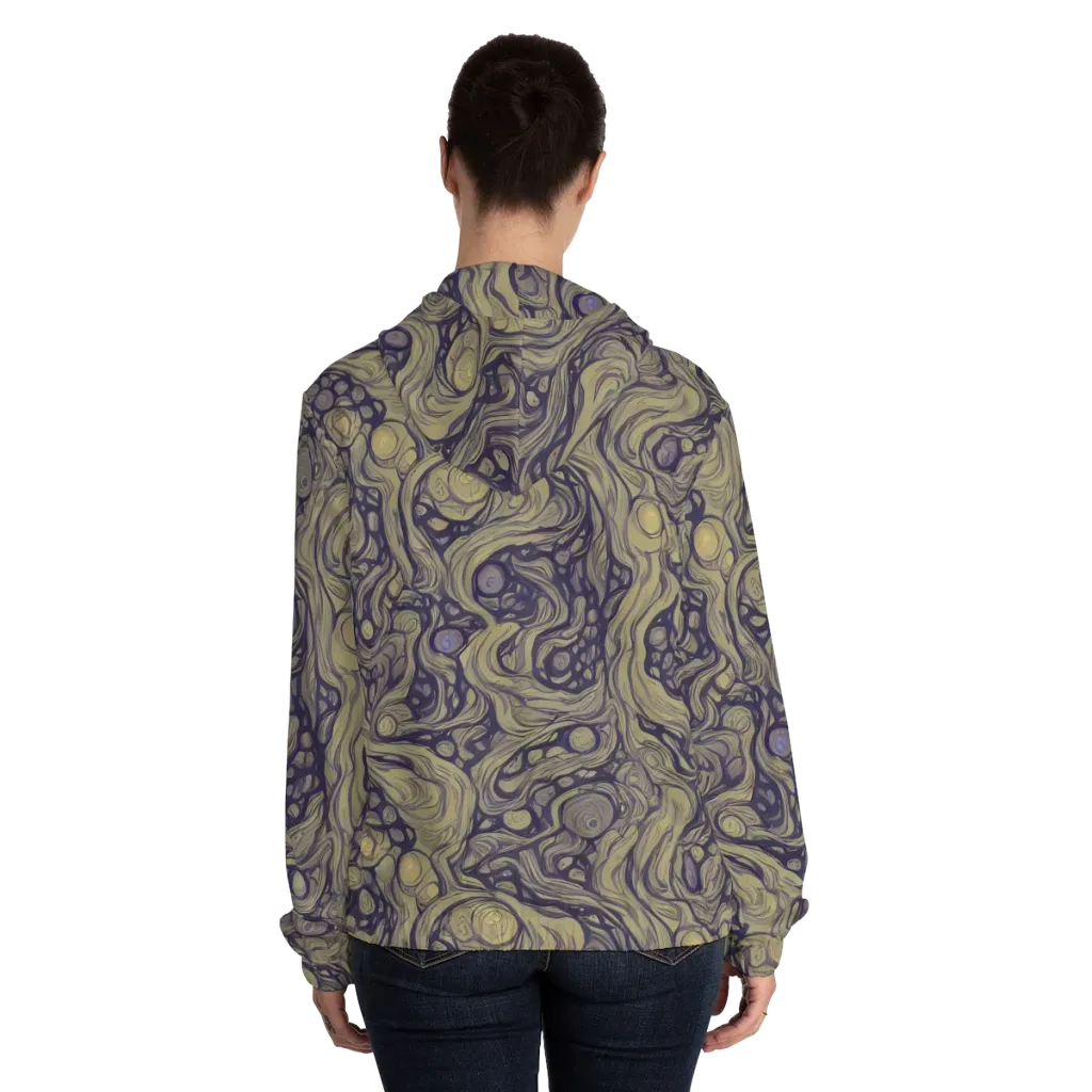 Olive Undertow on Women's Full-Zip Hoodie — Back On Person