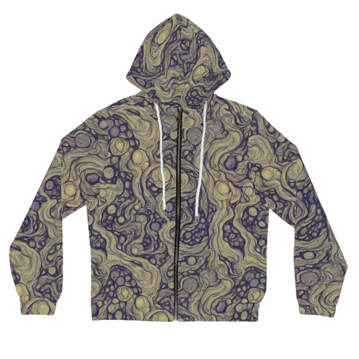 Olive Undertow on a Women's Full-Zip Hoodie