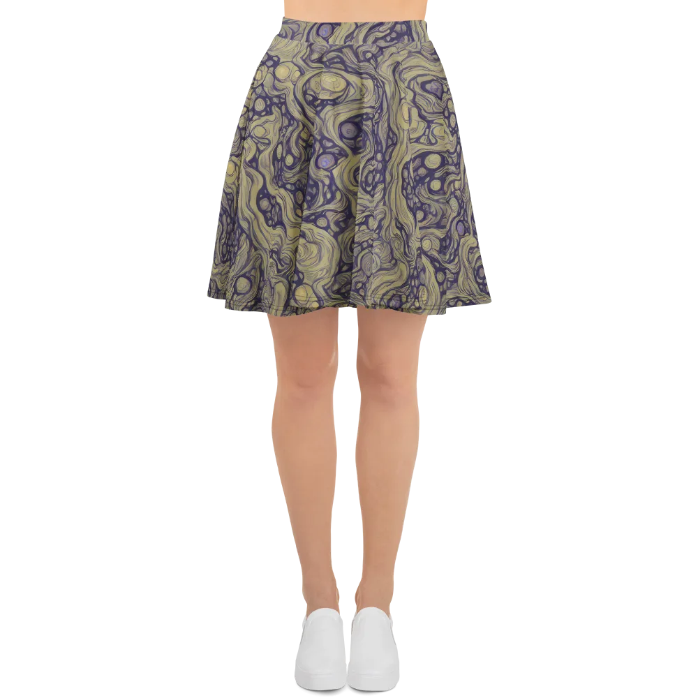 Olive Undertow on Skater Skirt — Front