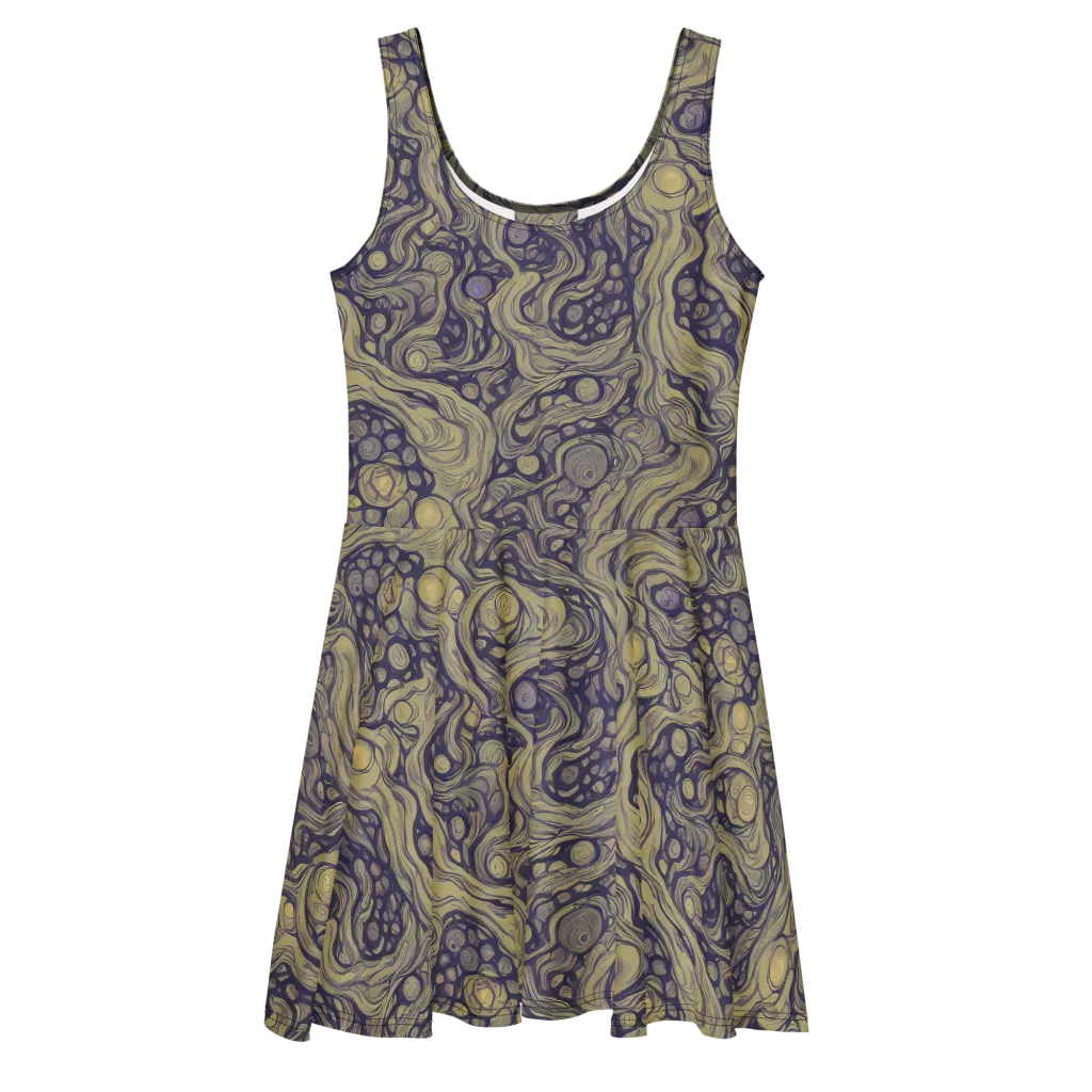Olive Undertow on Skater Dress — Front