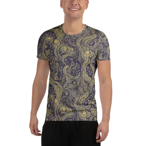 Olive Undertow on a Men's Athletic T-Shirt