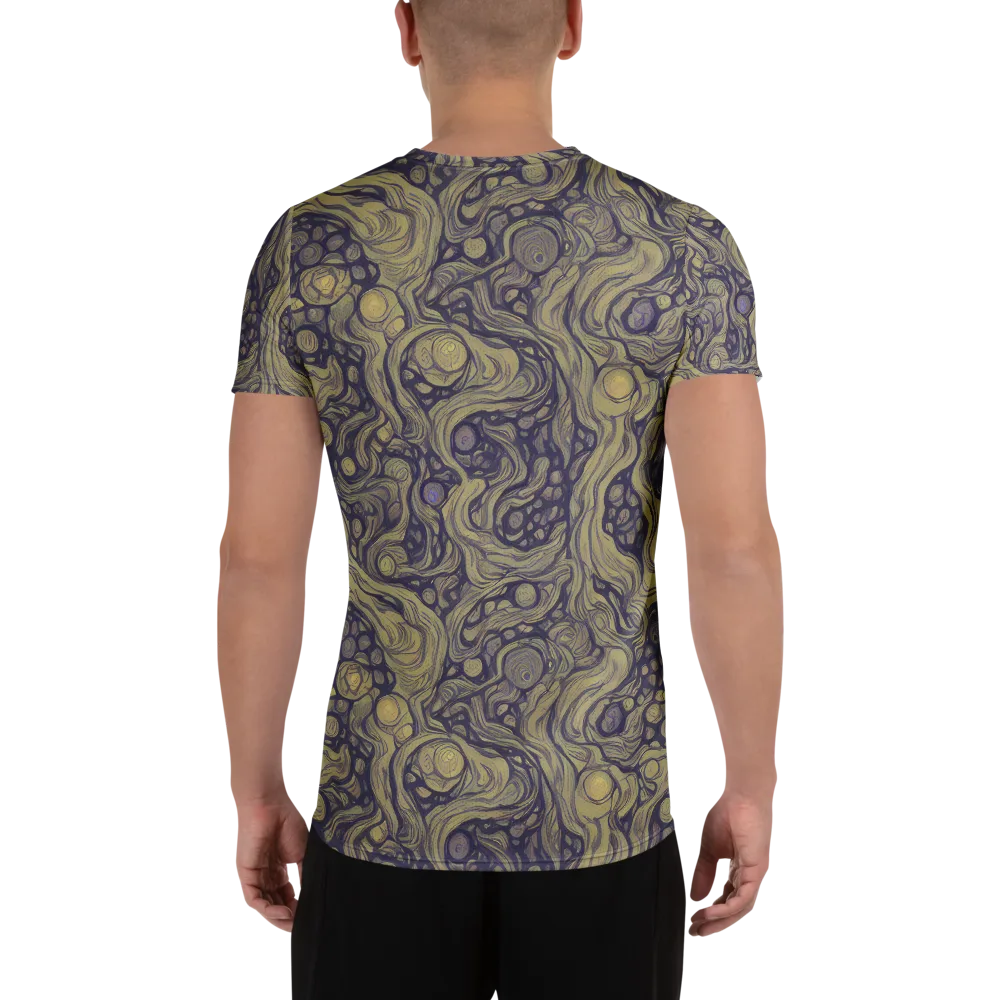 Olive Undertow on Men's Athletic T-Shirt — Back