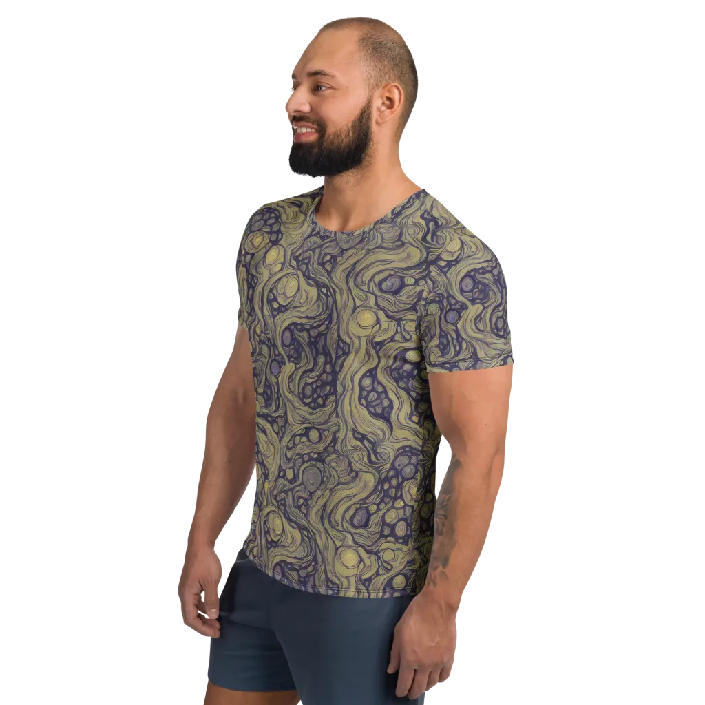 Olive Undertow on Men's Athletic T-Shirt — Left