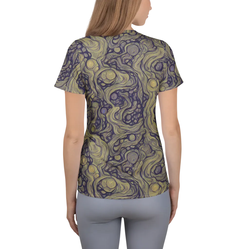 Olive Undertow on Women's Athletic T-Shirt — Back
