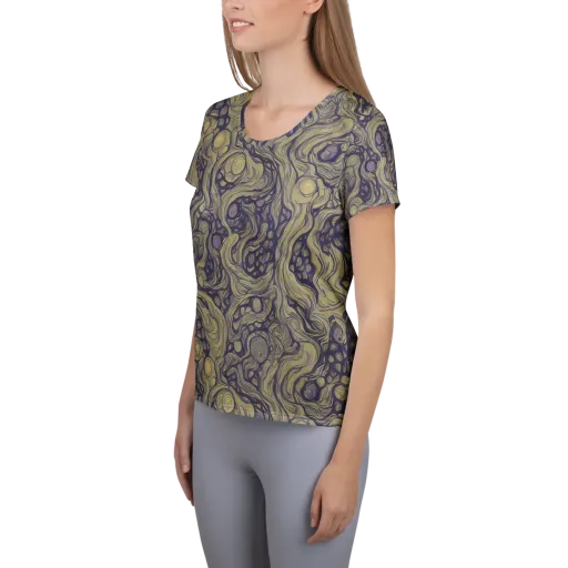 Olive Undertow on a Women's Athletic T-Shirt
