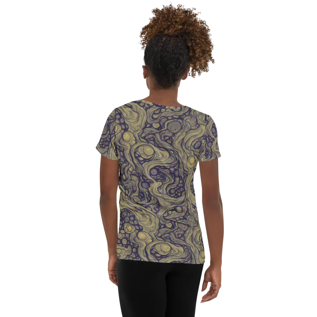 Olive Undertow on Women's Athletic T-Shirt — Back