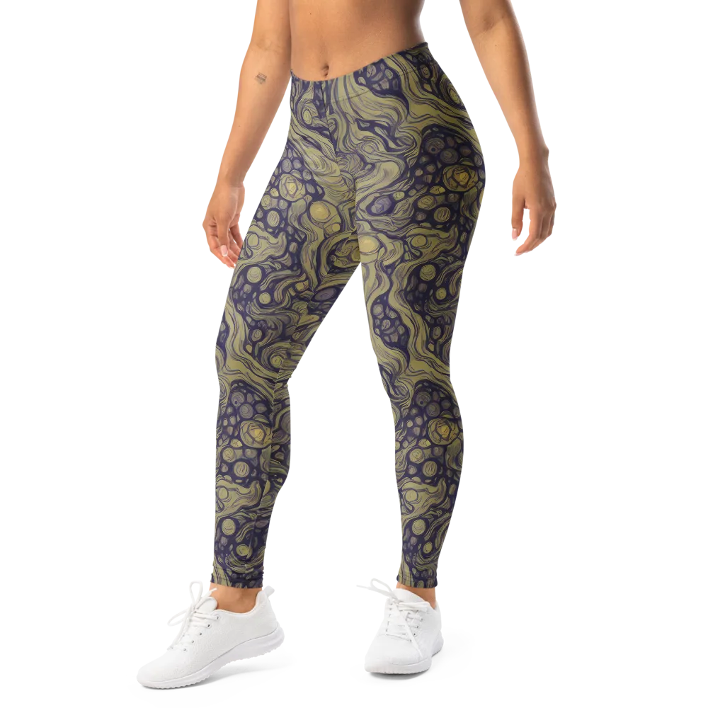 Olive Undertow on Leggings — Left Front