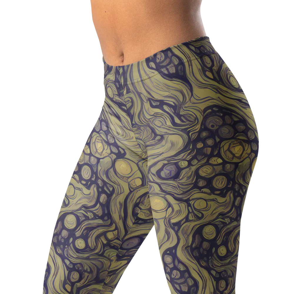 Olive Undertow on Leggings — Left Front