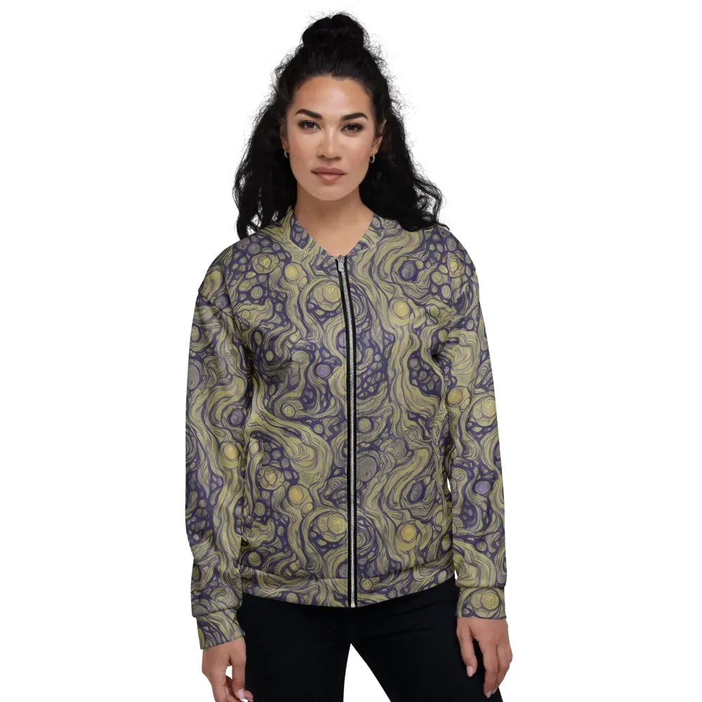Olive Undertow on Bomber Jacket — Front