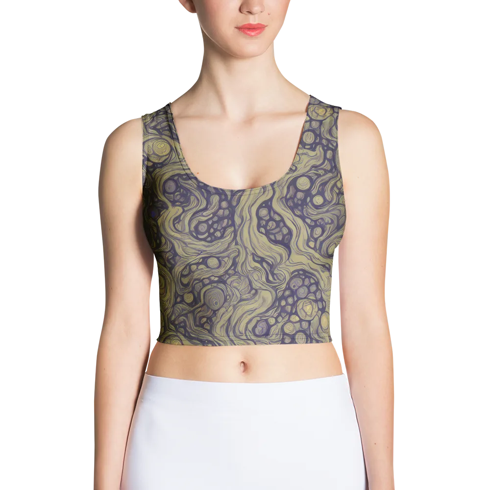 Olive Undertow on Crop Top — Front