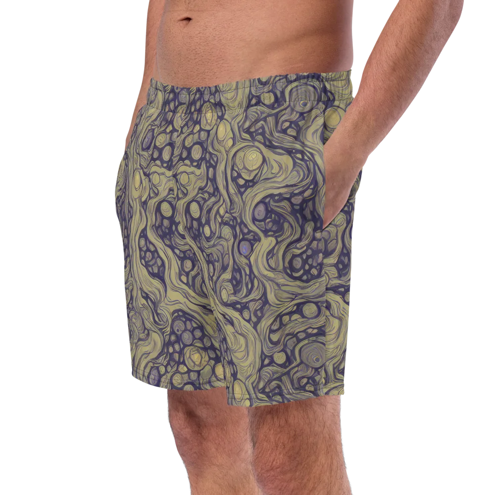 Olive Undertow on Swim Trunks — Left Front