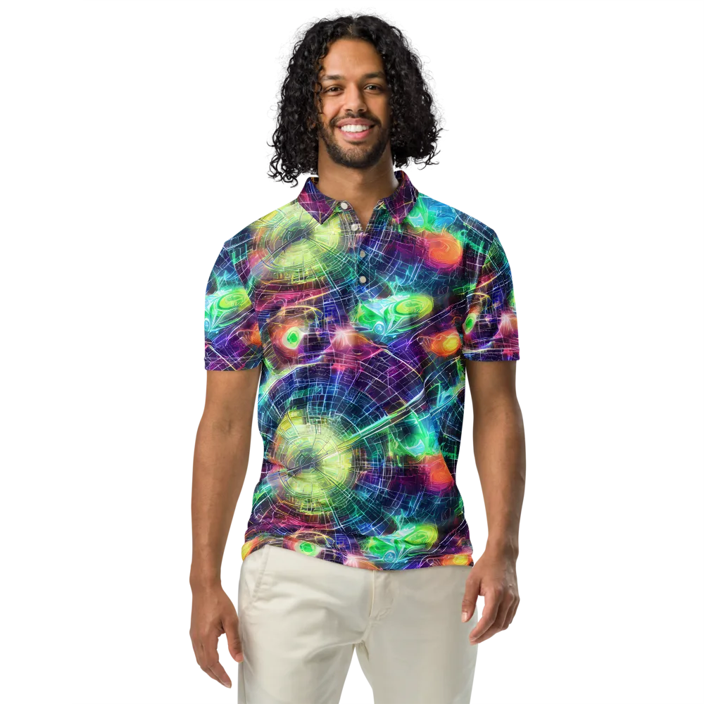 Nova Network on Men's Slim Fit Polo Shirt — Front