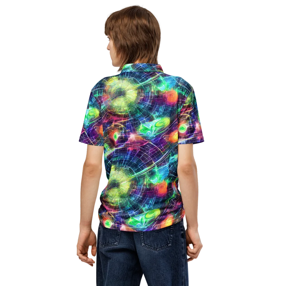 Nova Network on Men's Slim Fit Polo Shirt — Back