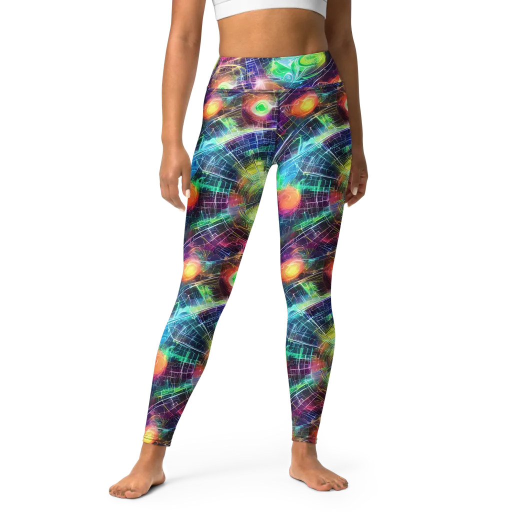 Nova Network on Yoga Leggings — Front