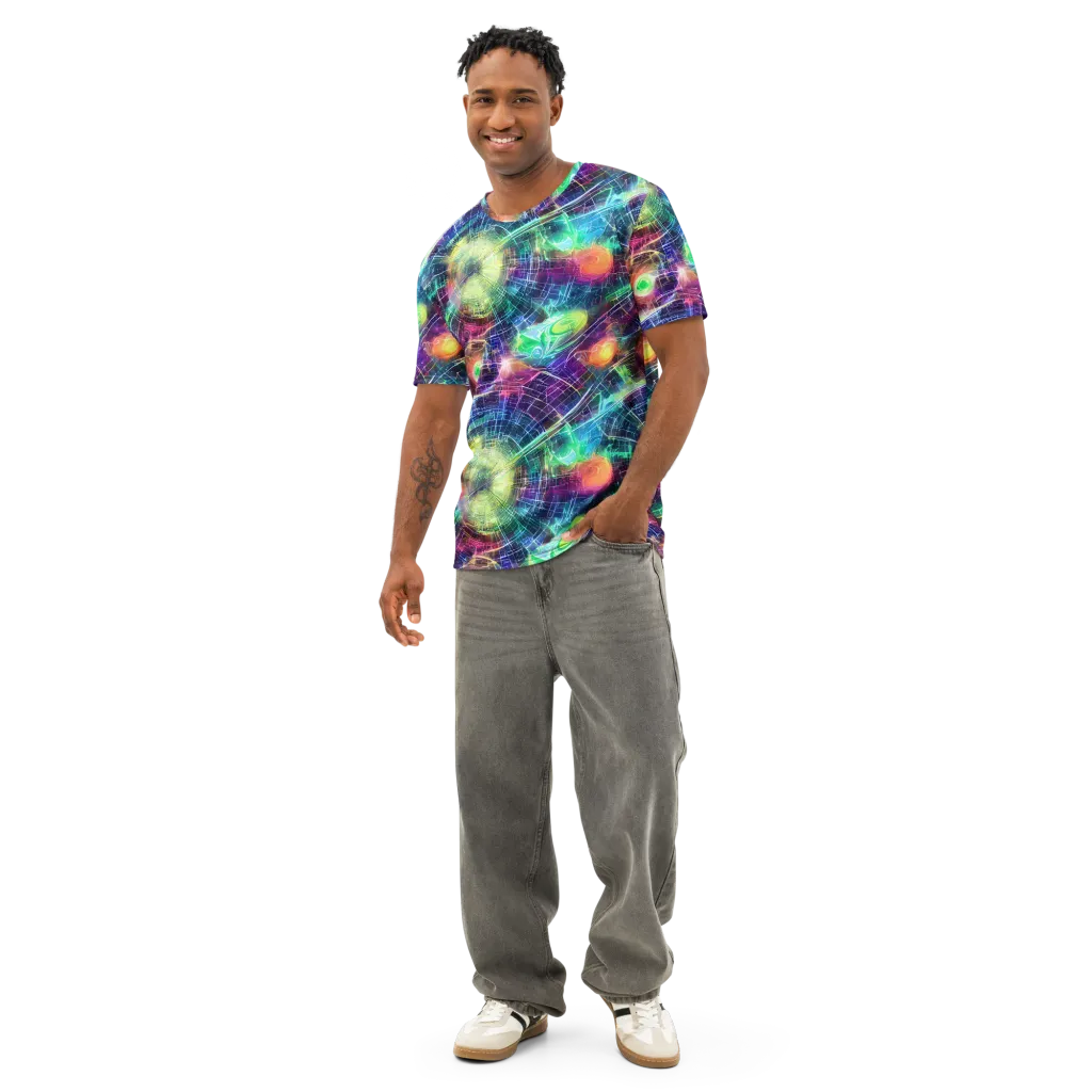 Nova Network on Men's Cotton Crew Neck T-Shirt — Front