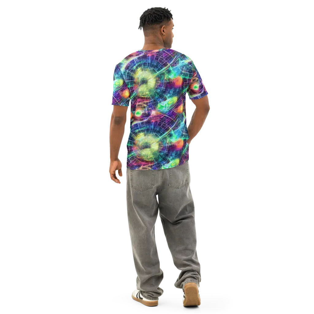 Nova Network on Men's Cotton Crew Neck T-Shirt — Back