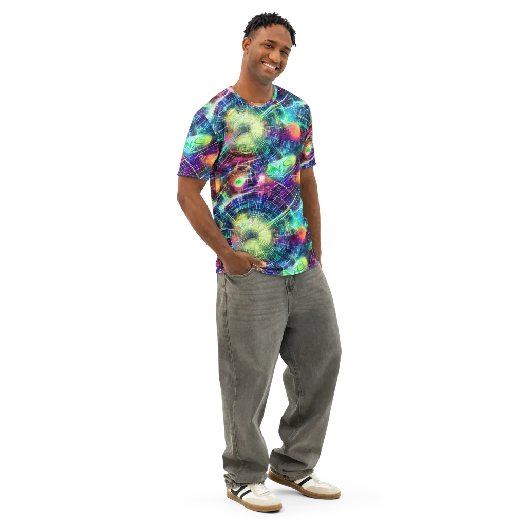 Nova Network on Men's Cotton Crew Neck T-Shirt — Right Front