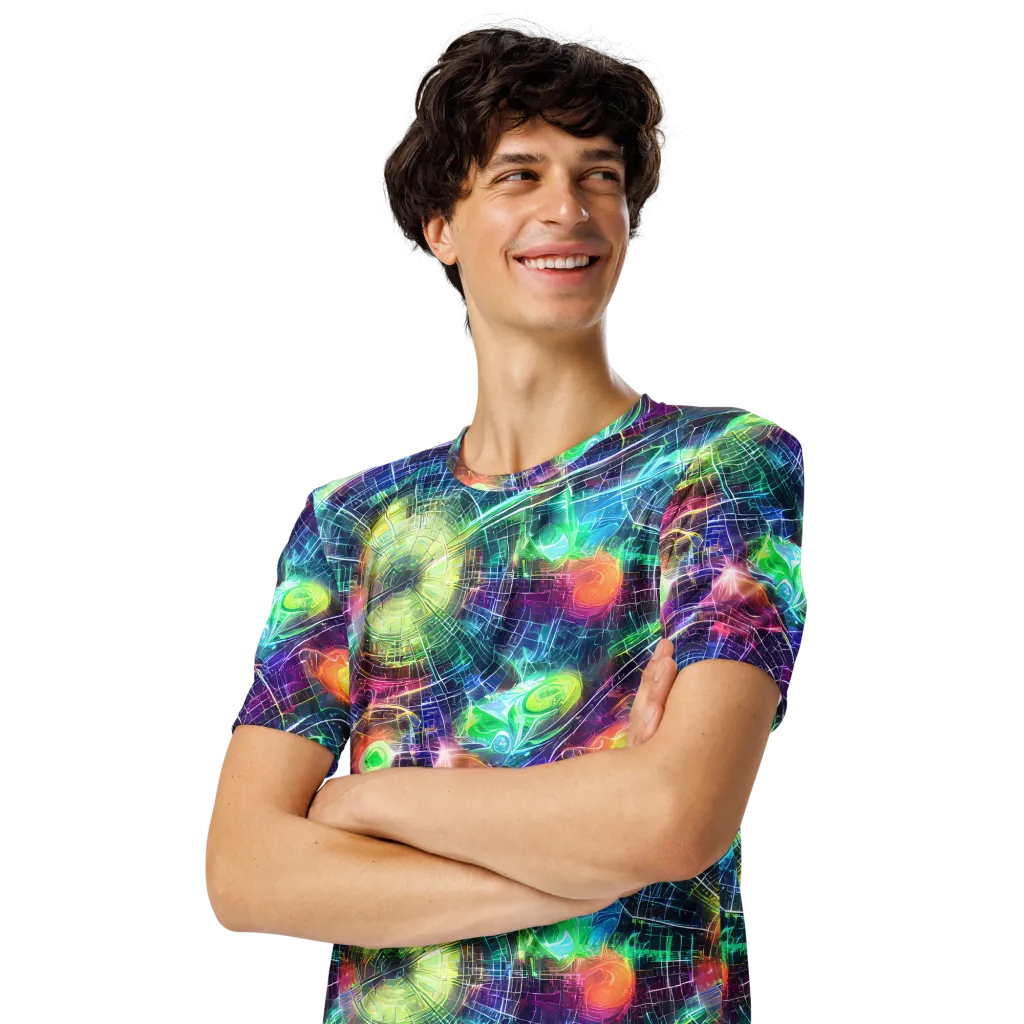 Nova Network on Men's Crew Neck T-Shirt — Left Front