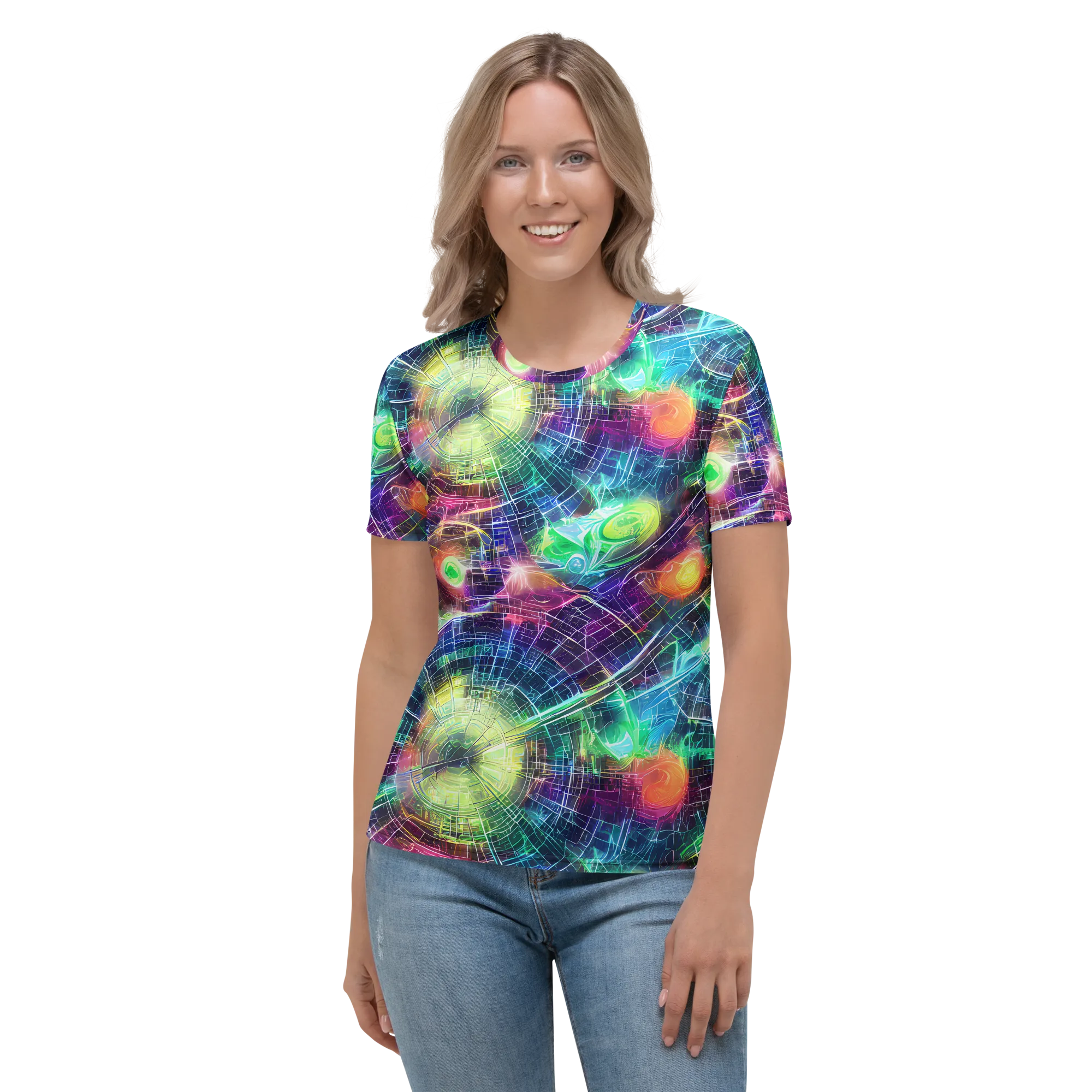 Nova Network on Women's Crew Neck T-Shirt — Front