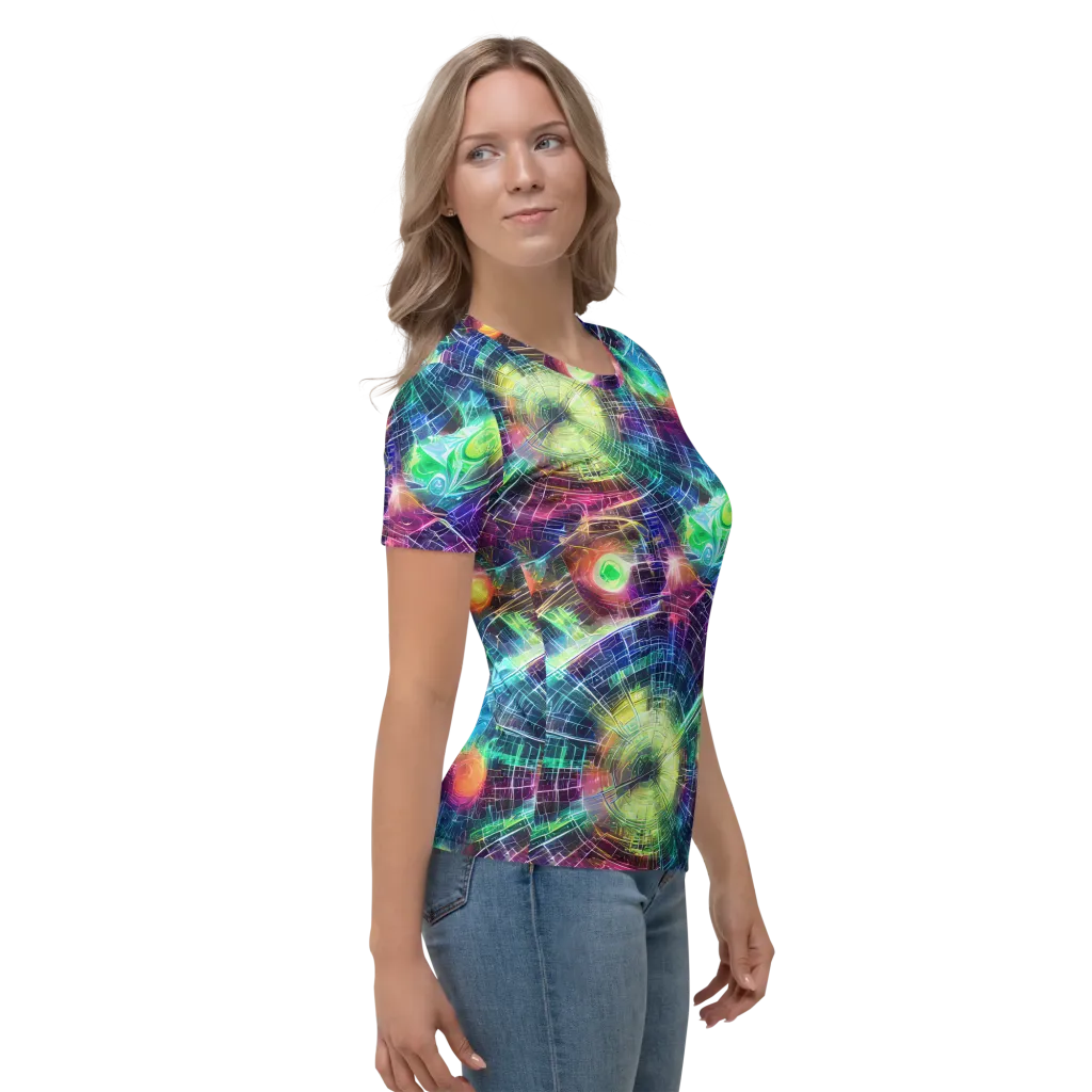 Nova Network on Women's Crew Neck T-Shirt — Right