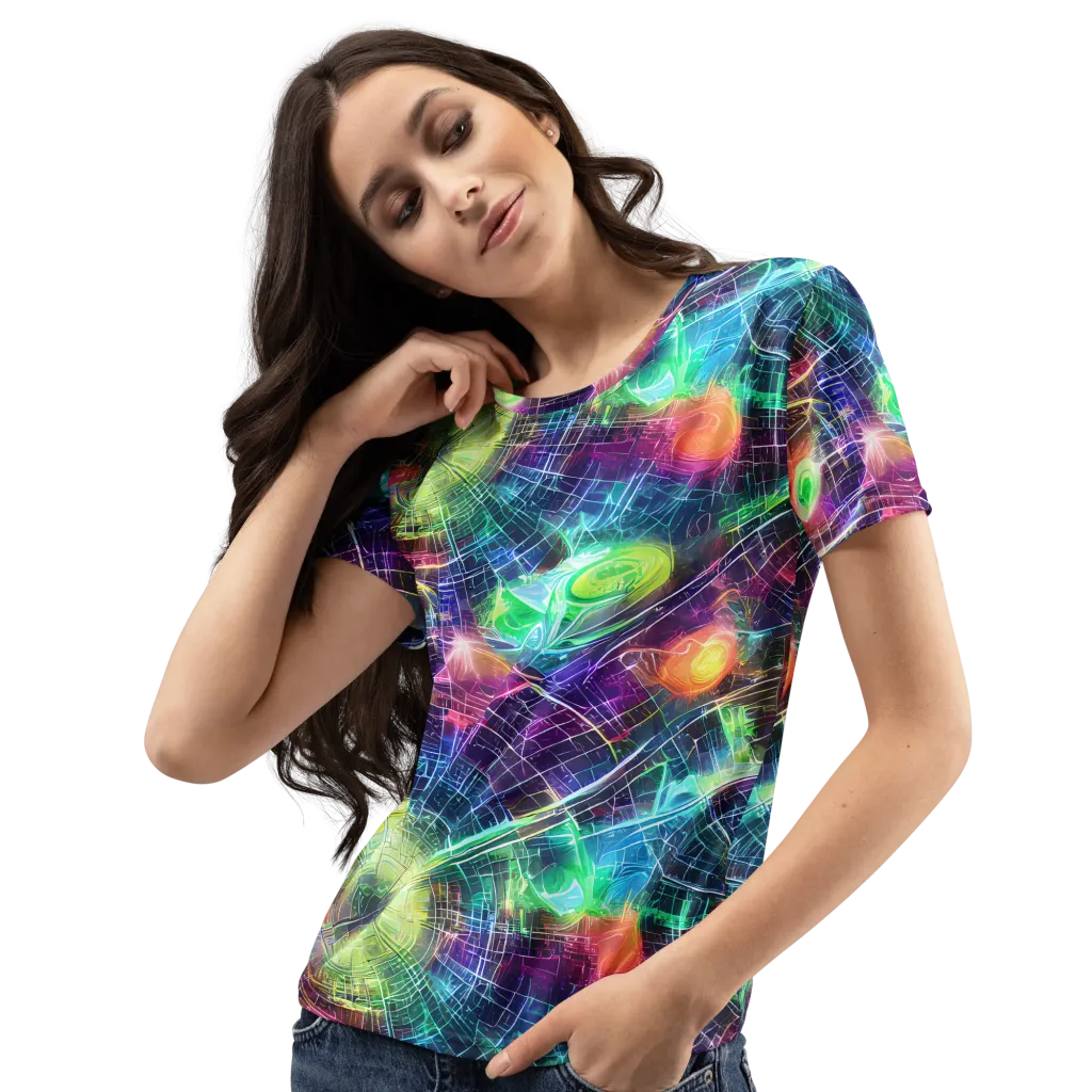 Nova Network on Women's Crew Neck T-Shirt — Left Front