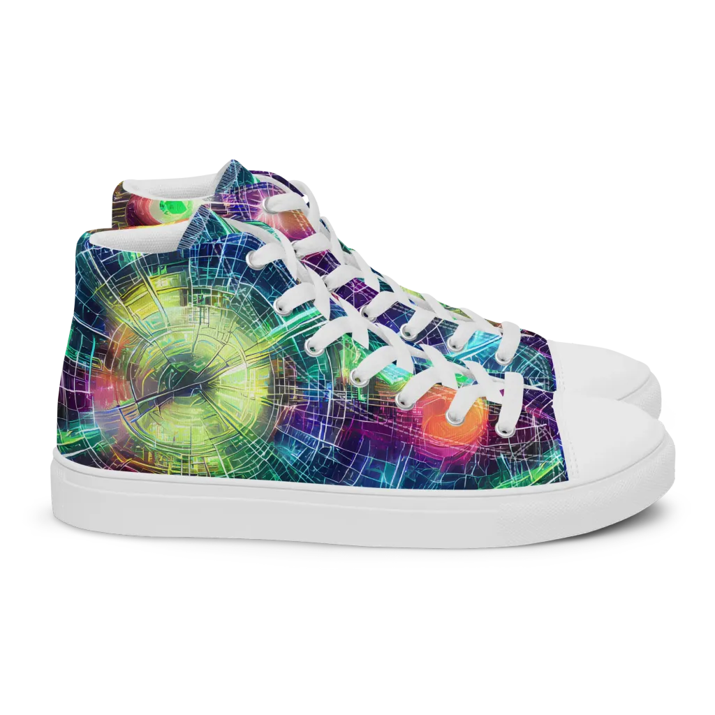 Nova Network on Women's High Top Canvas Shoes — Right