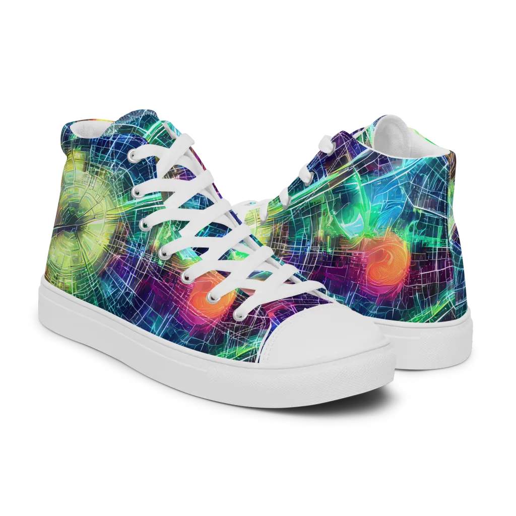 Nova Network on Women's High Top Canvas Shoes — Right