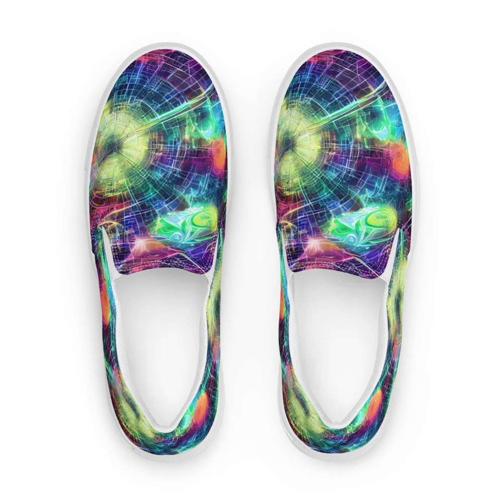 Nova Network on Men's Slip-On Canvas Shoes — Front