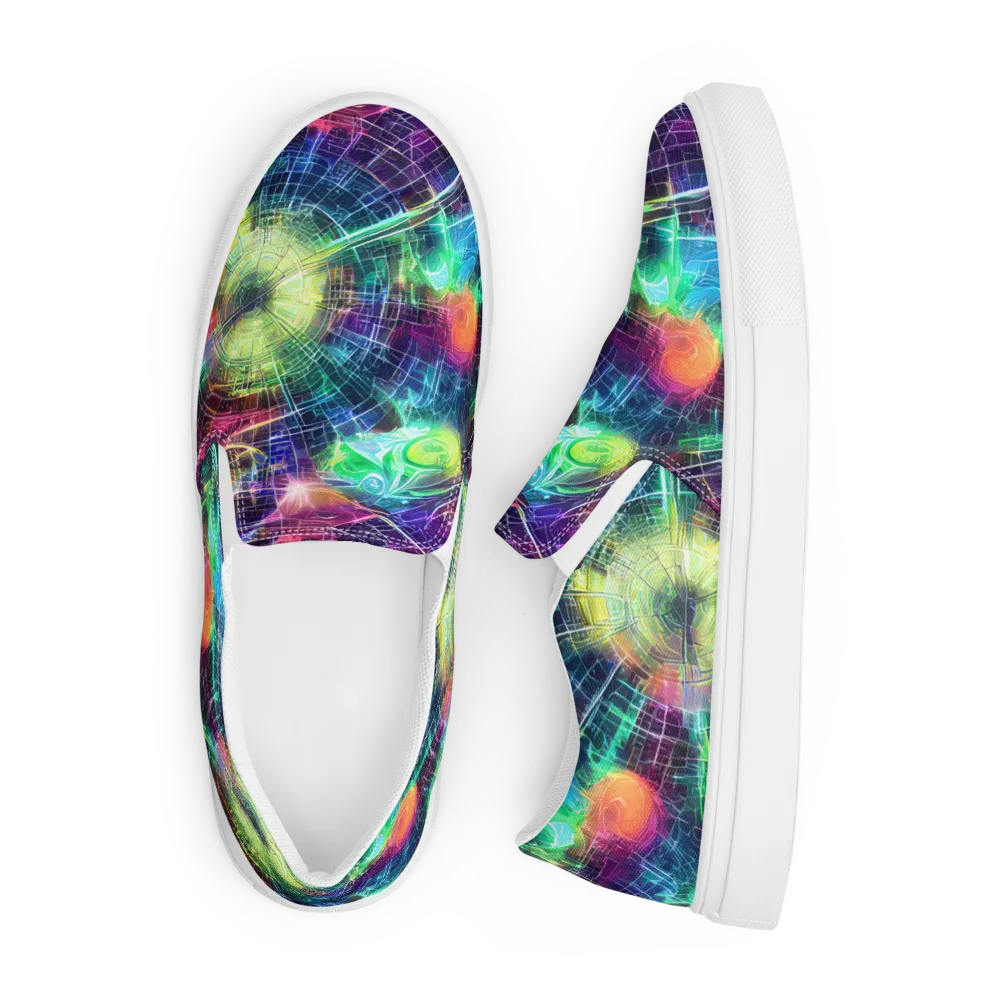 Nova Network on Men's Slip-On Canvas Shoes — Front