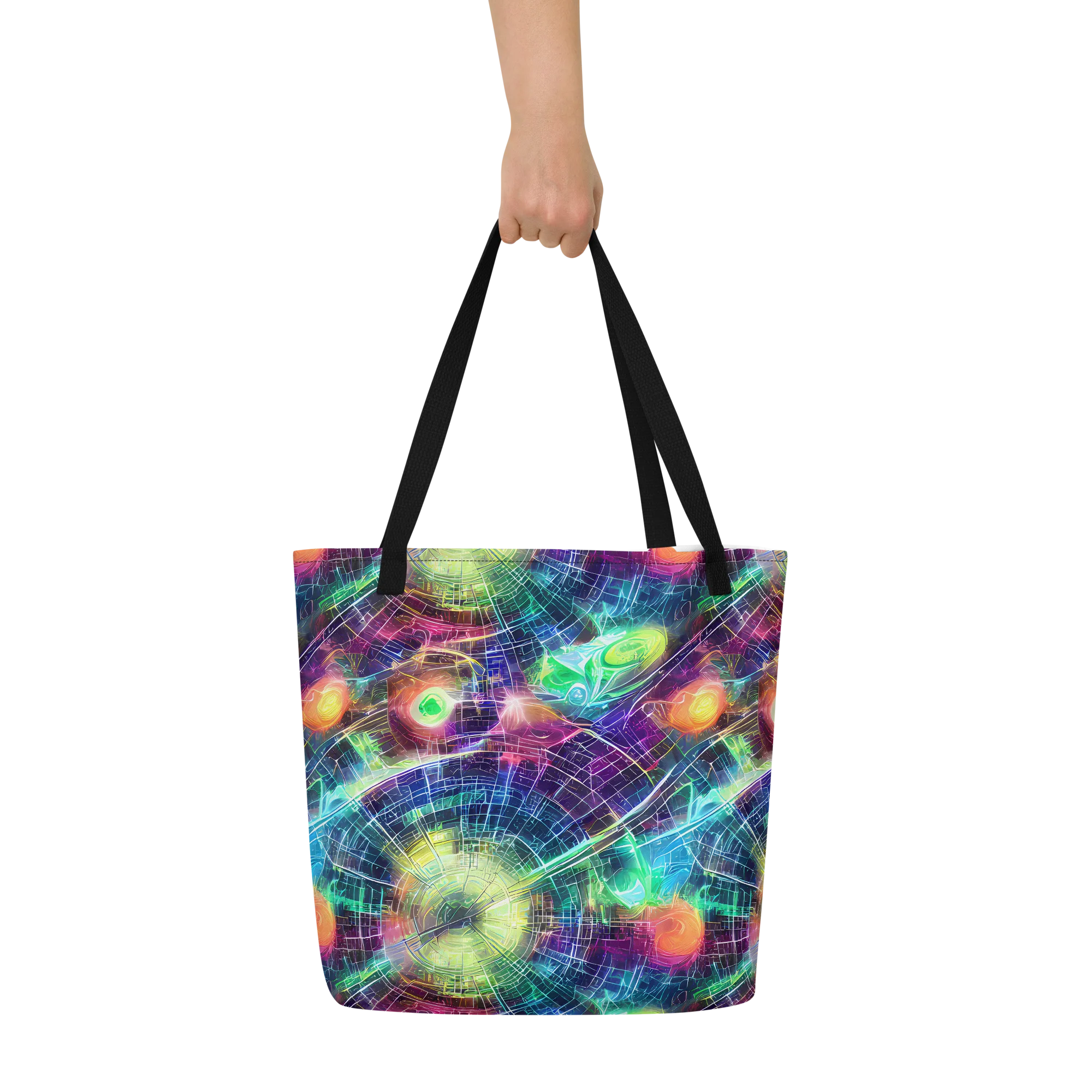 Nova Network on Large Tote Bag W/ Pocket — Front
