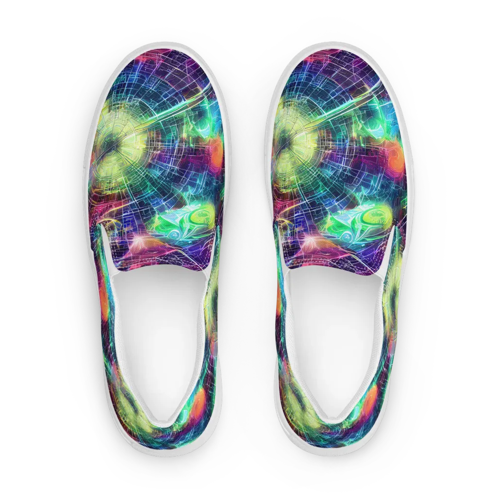 Nova Network on Women's Slip-On Canvas Shoes — Front