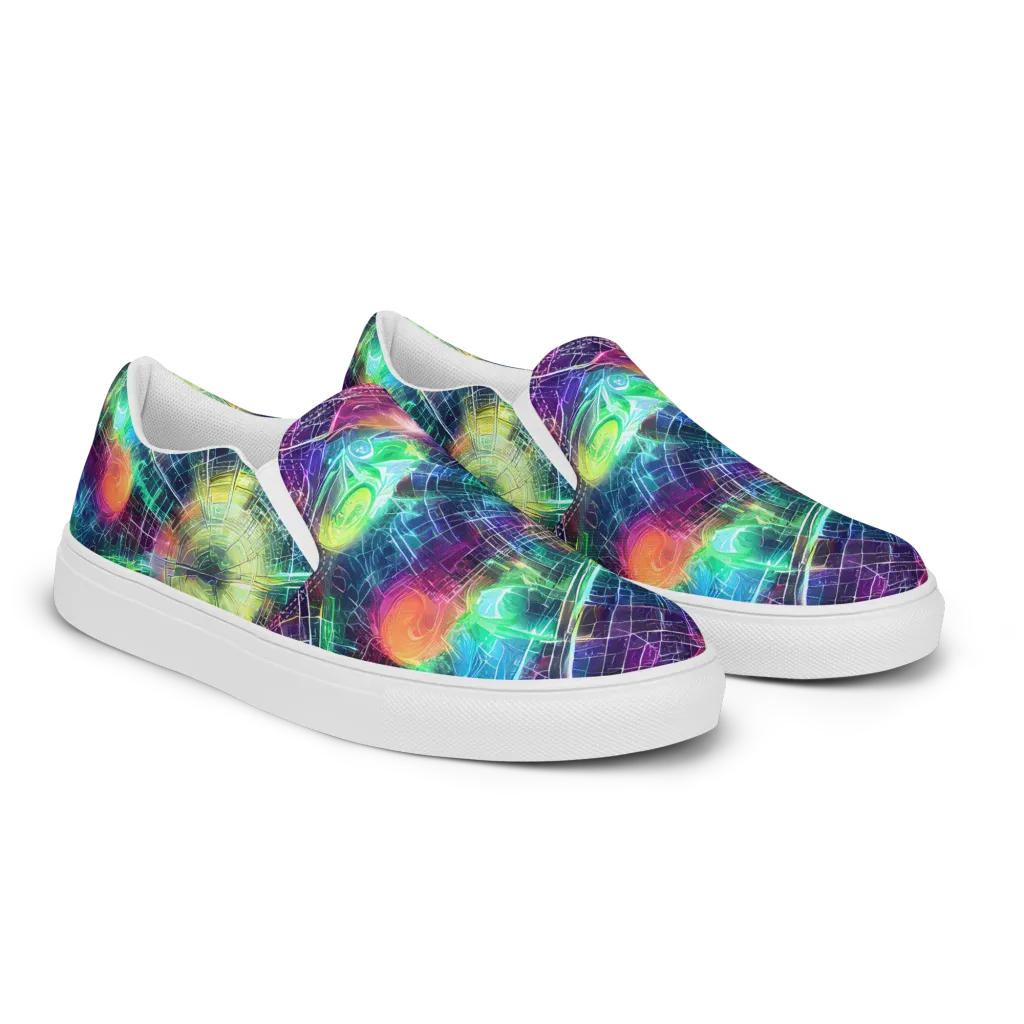 Nova Network on Women's Slip-On Canvas Shoes — Right Front