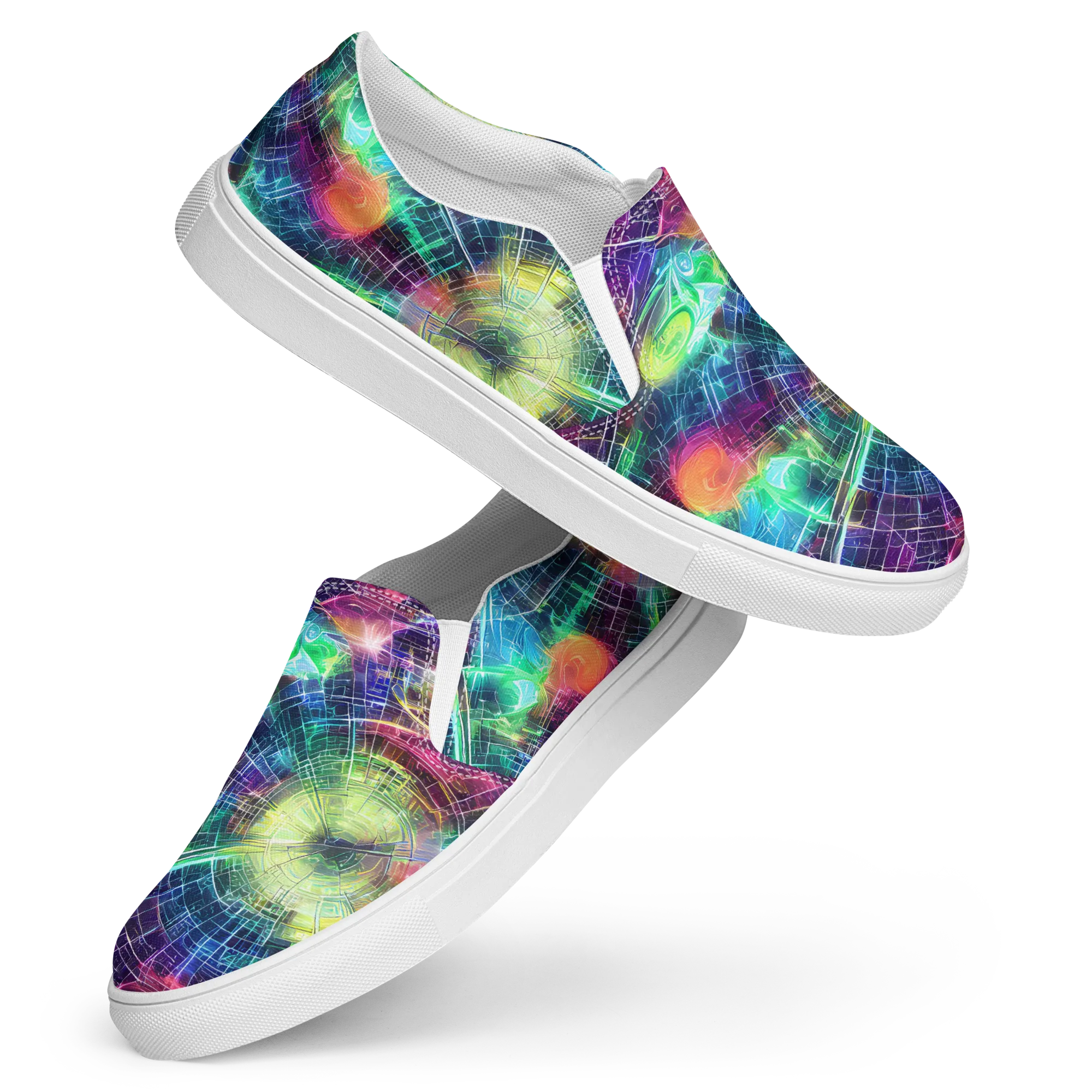Nova Network on Women's Slip-On Canvas Shoes — Front