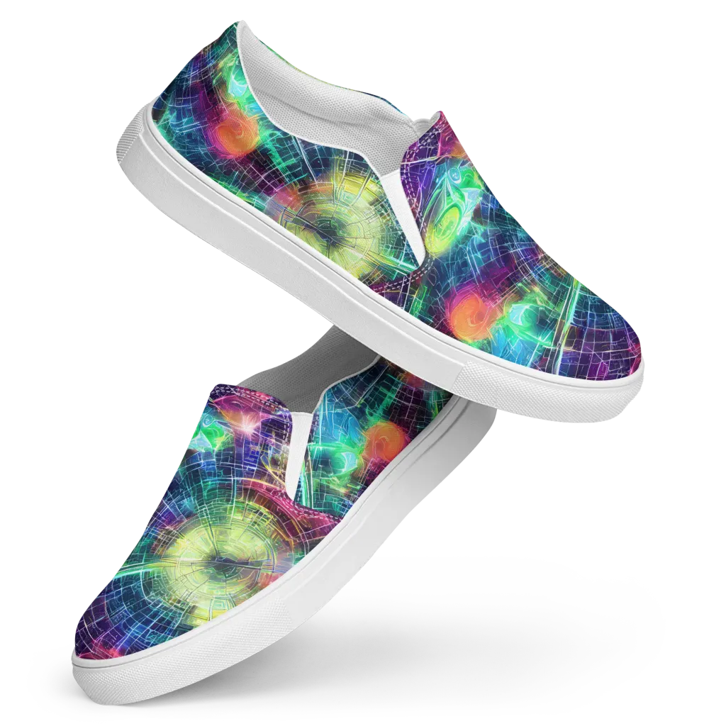 Nova Network on Women's Slip-On Canvas Shoes — Front