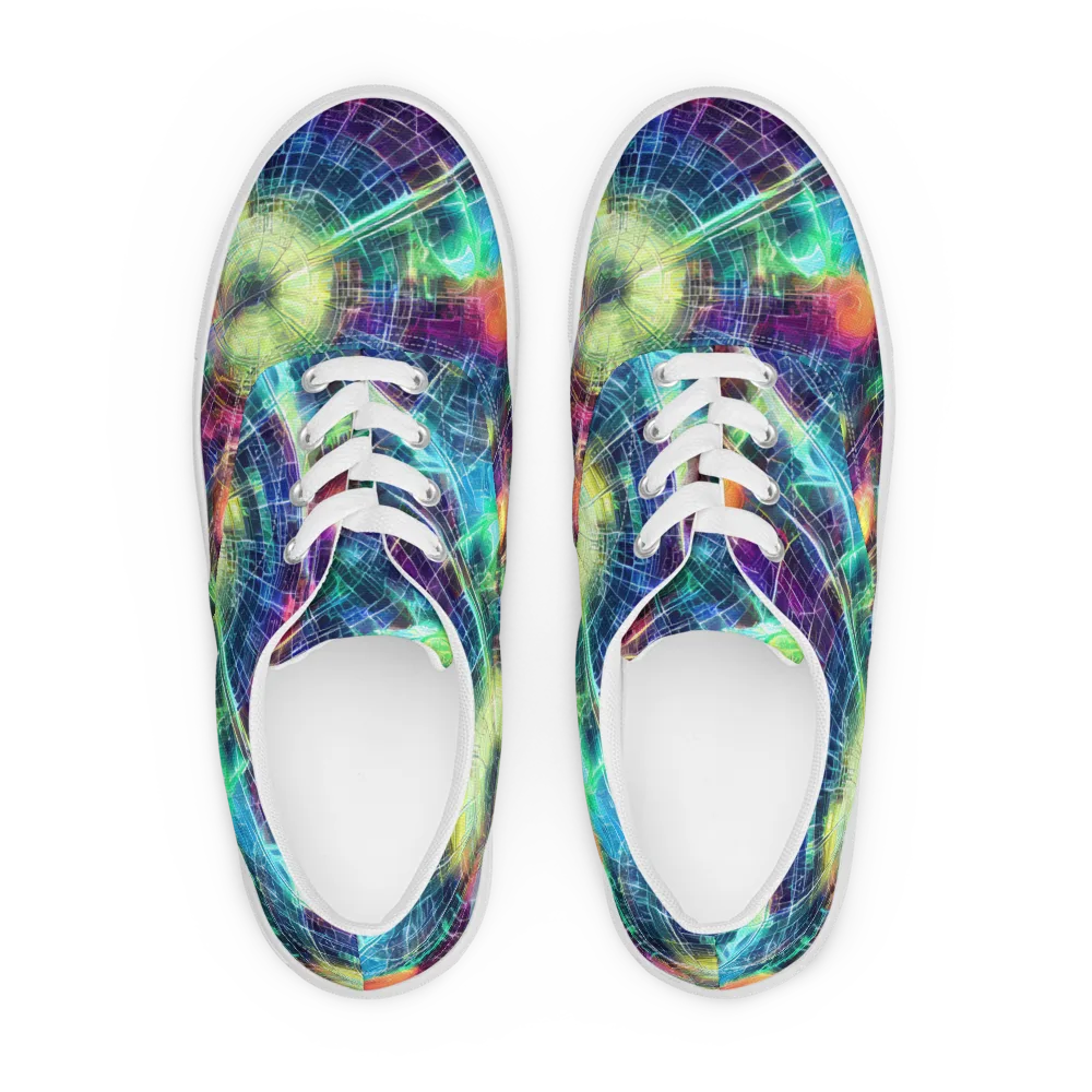 Nova Network on Men's Lace-Up Canvas Shoes — Front