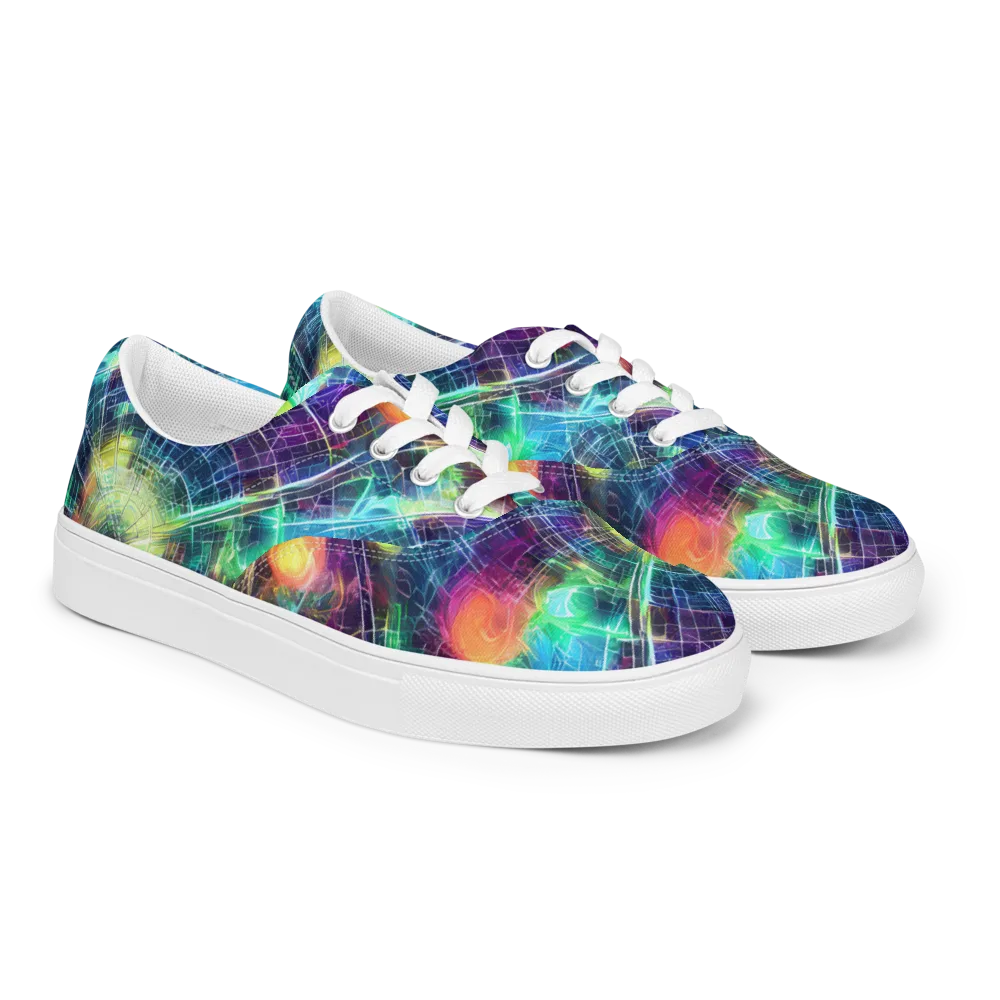 Nova Network on Men's Lace-Up Canvas Shoes — Right Front