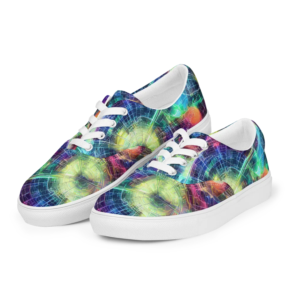 Nova Network on Men's Lace-Up Canvas Shoes — Left Front