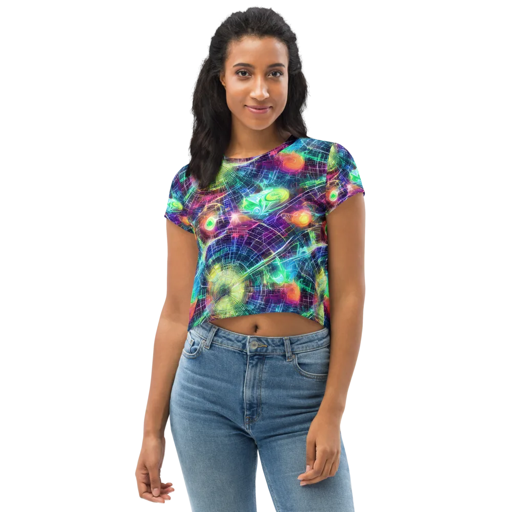 Nova Network on Crop Tee — Front